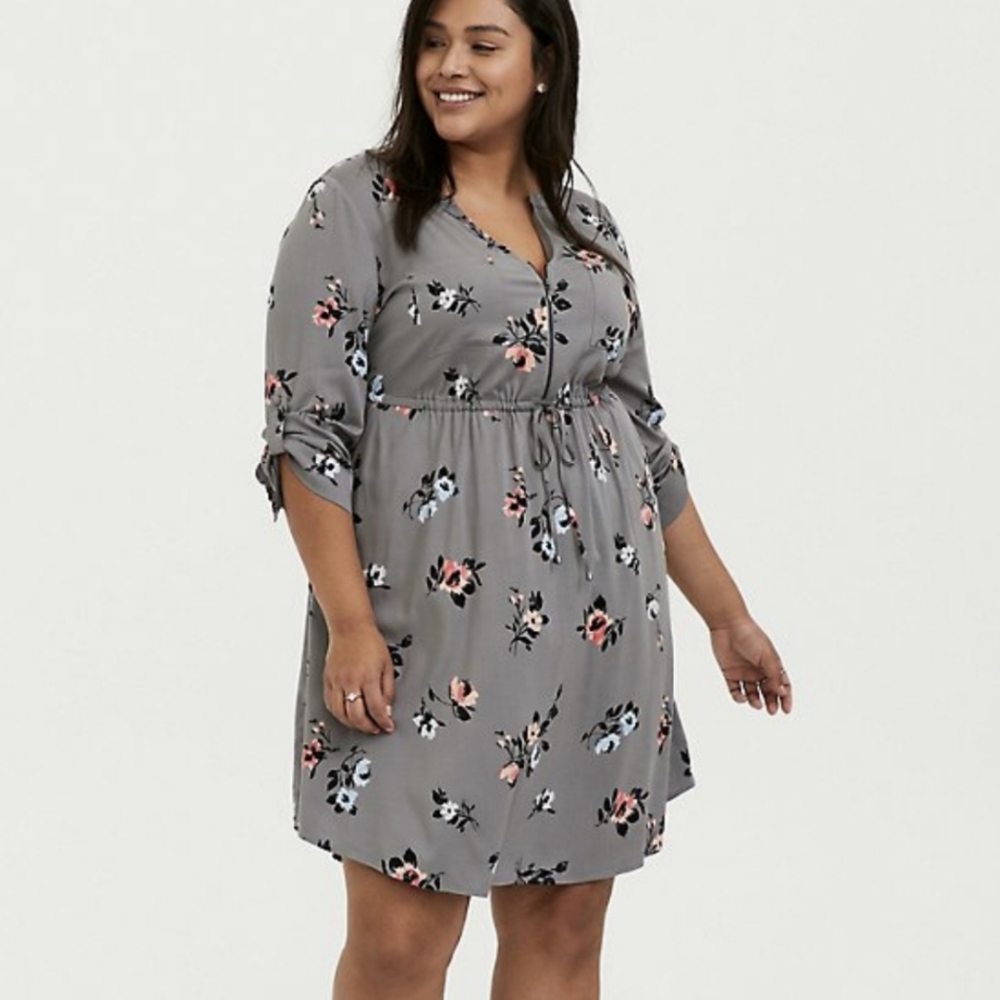 Torrid Challis Shirt Dress - Size 3